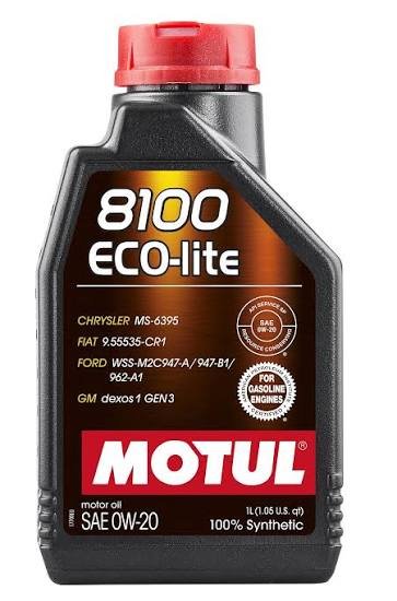 Óleo Motul 8100 Eco-lite 0W20 – 1 Litro