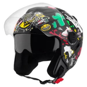 CAPACETE TORK - NEW ATOMIC UNIVERSE (FUNDO PT/BRILHAN) (58)