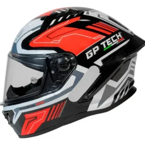 CAPACETE GP TECH PILOT STREAM BRANCO-PRETO-VERMELHO