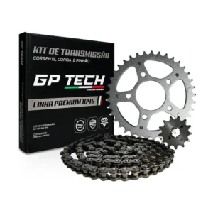 KIT TRANSMISSAO RELACAO GP TECH TITAN OU FAN 125 2000-2008 S/ RETENTOR