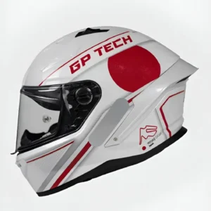 CAPACETE GP TECH PILOT GP JAPAN BRANCO-VERMELHO